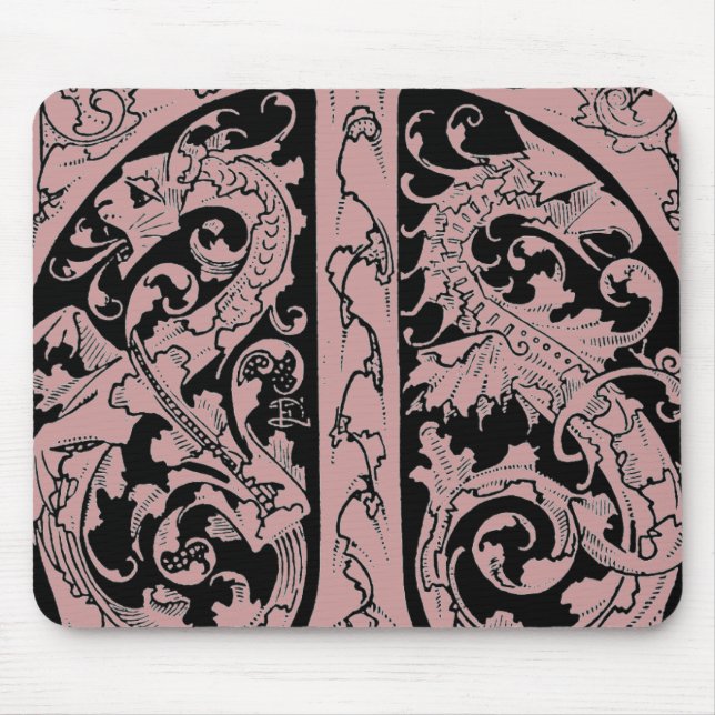 Letter T mit Dragons-Maus-Pad Mousepad (Vorne)