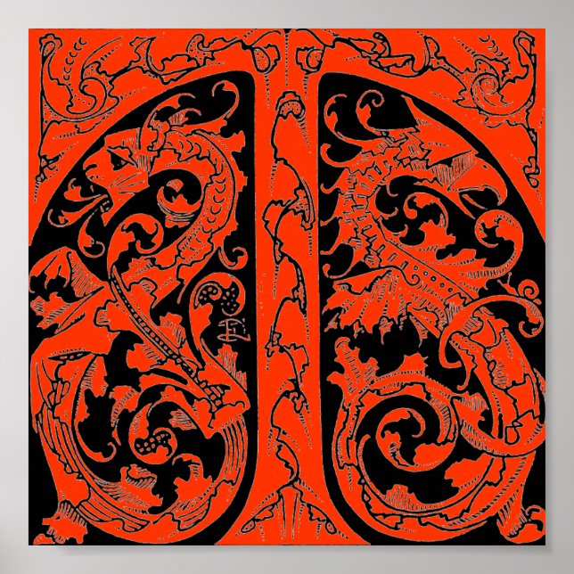 Letter T mit Dragons Poster (Vorne)