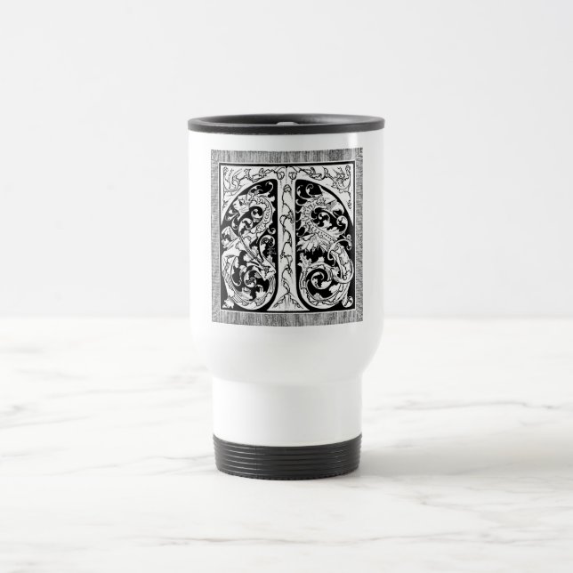 Letter T mit Dragons-Tasse Reisebecher (Mittel)