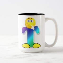 Letter-Tasse Zweifarbige Tasse