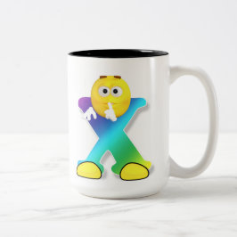 Letter-Tasse Zweifarbige Tasse