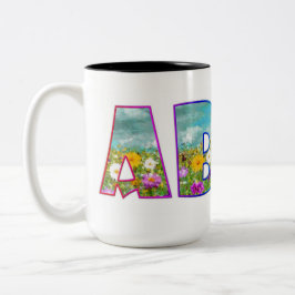 Letter-Tasse Zweifarbige Tasse