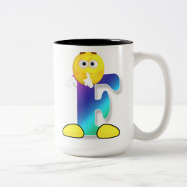 Letter-Tasse Zweifarbige Tasse