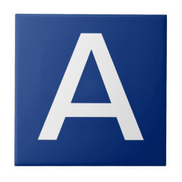 Letter Tiles Blue White Fliese