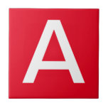 Letter Tiles - White on Red Fliese<br><div class="desc">Keramik Buchstaben Fliesen. Kleine oder obere Buchstabenkacheln. Sie passen sich die Buchstaben an, die Sie für Ihre Keramik oder Mosaikschild benötigen. Buchstabenkombination für Zeichen, Hausnummern</div>