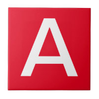 Letter Tiles - White on Red