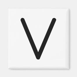 Letter Title "v" Magnet
