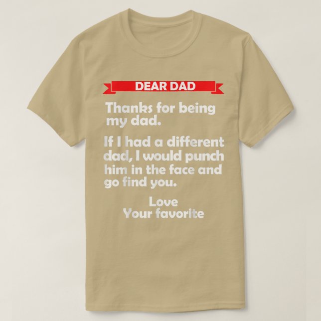 Letter to Dad  T-Shirt (Design vorne)