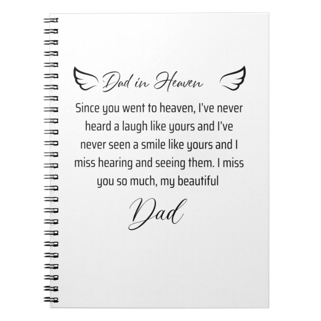 Letter to my dad in heaven notizblock (Vorderseite)