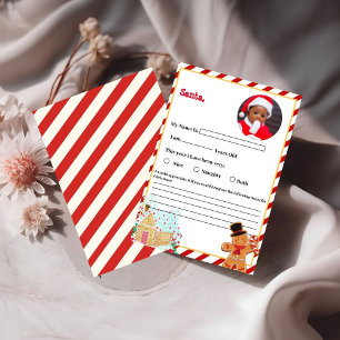 Letter To santa Kids Christmas Wunschkarte Einladung