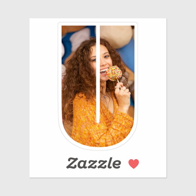 Letter U Alphabet & Photo Custom-Cut Vinyl Sticker (Von Creator hochgeladen)