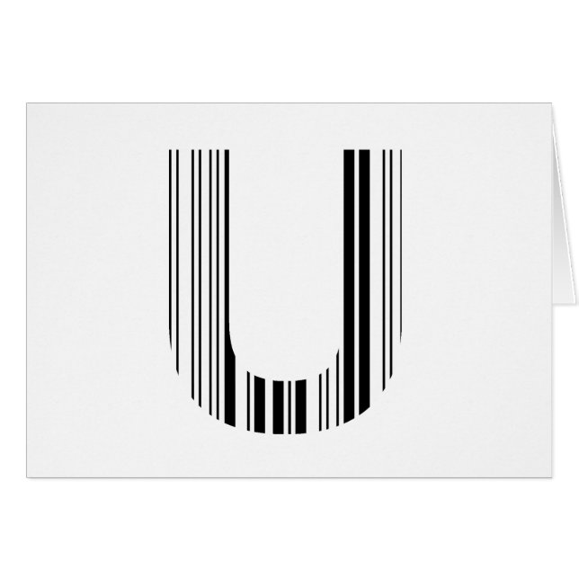 LETTER U BAR CODE Erstes erstes Barcode-Muster (Vorderseite (Horizontal))