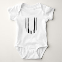 LETTER U BAR CODE Erstes erstes Barcode-Muster