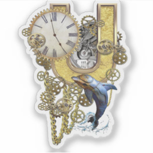 Letter U Birthday Anpassungsaufkleber Aufkleber