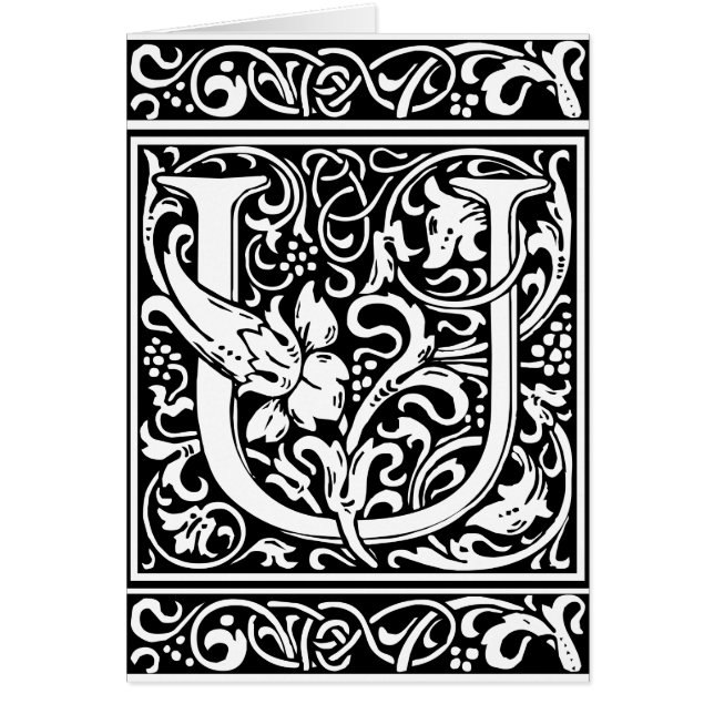 Letter U Medieval Monogram Art Nouveau (Vorne)
