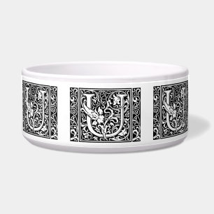 Letter U Medieval Monogram Art Nouveau Napf