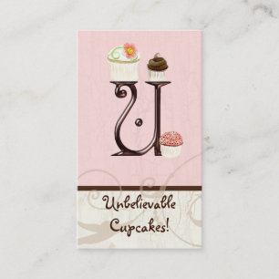 Letter U Monogram Desserery Business Cards Visitenkarte