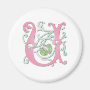 Letter U Monogram Magnet