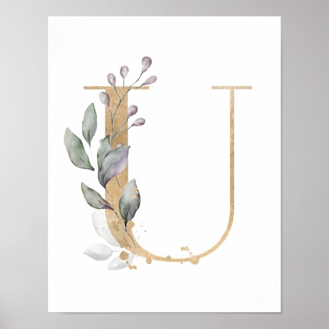 Letter U Monogram Poster (Vorne)