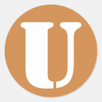 Letter U Peru Gold Stencil Alphabet von Janz