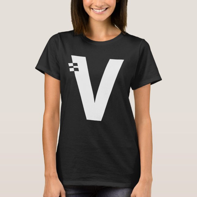 Letter V Alphabet Initial Monogram T-Shirt (Vorderseite)