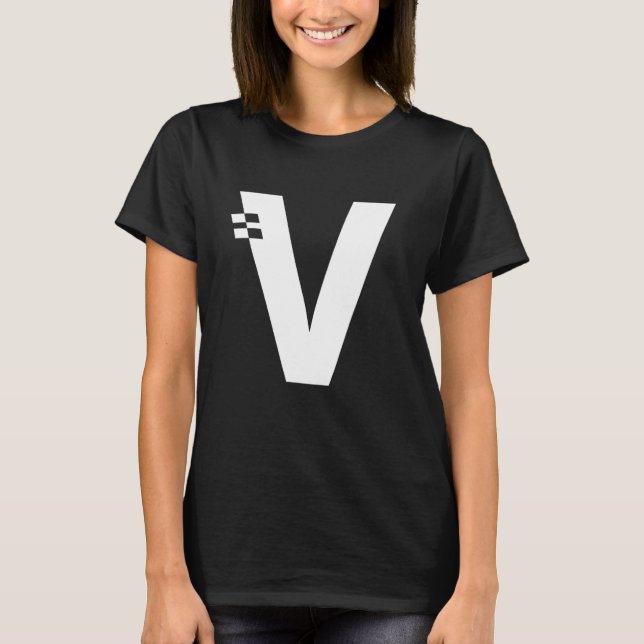 Letter V Alphabet Initial Monogram T-Shirt (Vorderseite)
