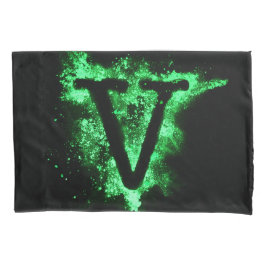 Letter V Green Hauptstadt Alphabet Kissenbezug
