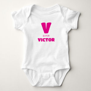 Letter V Kinderkleidung, Baby Name ein Stück Strampler