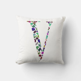 Letter V Monogramm Kissen