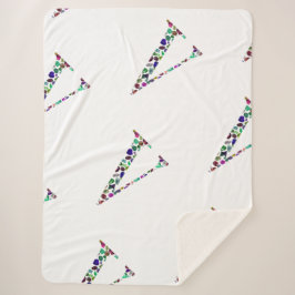 Letter V Monogramm Sherpadecke