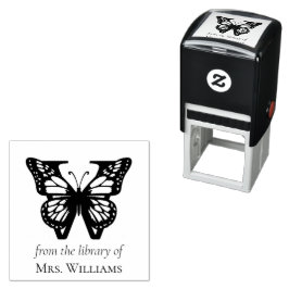 Letter W Butterfly Monogramm aus der Bibliothek Permastempel