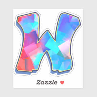 Letter W_ Graffiti Alphabet Letters Aufkleber