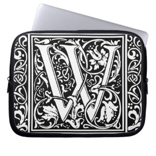 Letter W Mittelalterliche Monogram Art Nouveau Laptopschutzhülle