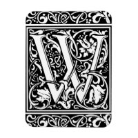 Letter W Mittelalterliche Monogram Art Nouveau