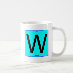 Letter W Periodensystem Tasse
