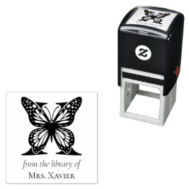 Letter X Butterfly Monogramm aus der Bibliothek Permastempel