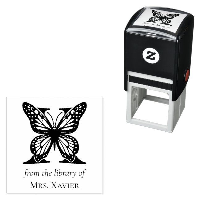 Letter X Butterfly Monogramm aus der Bibliothek Permastempel (Beispiel)