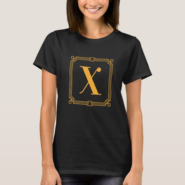 Letter X Monogram Alphabet X Initial Geometric Dec T-Shirt (Vorderseite)