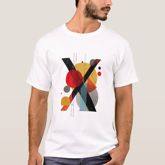 Letter X – Swiss-Modern Geometric Monogram  T-Shirt (Vorderseite)