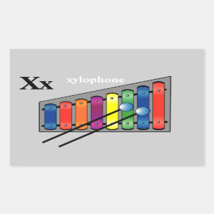 Letter X Xylophon Stickers