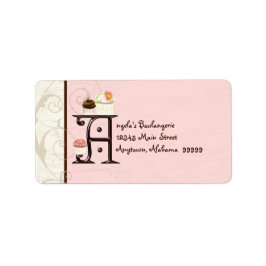 Letter Y Cupcake Business Address Mailing Labels Adressaufkleber