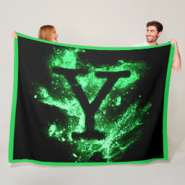 Letter Y Green Hauptstadt Alphabet Fleecedecke