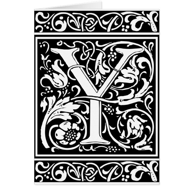 Letter Y Medieval Monogram Art Nouveau (Vorne)