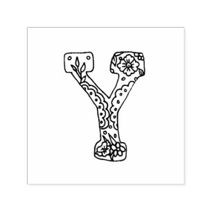 Letter Y-Selbstfärbung der Briefmarke Permastempel