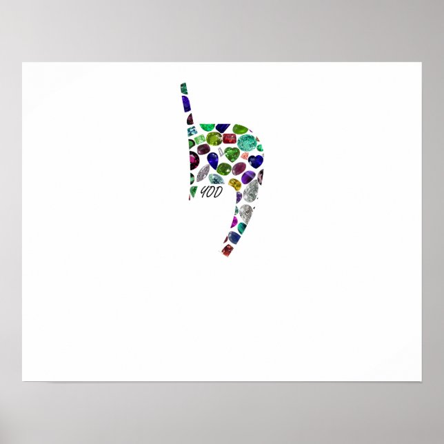 Letter 'YOD' made with Edels in All Colors Poster (Vorne)