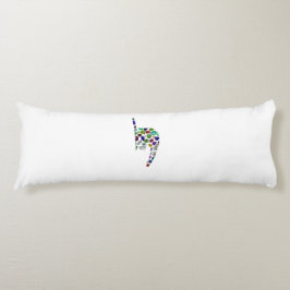 Letter 'YOD' made with Gems in All Colors Seitenschläferkissen