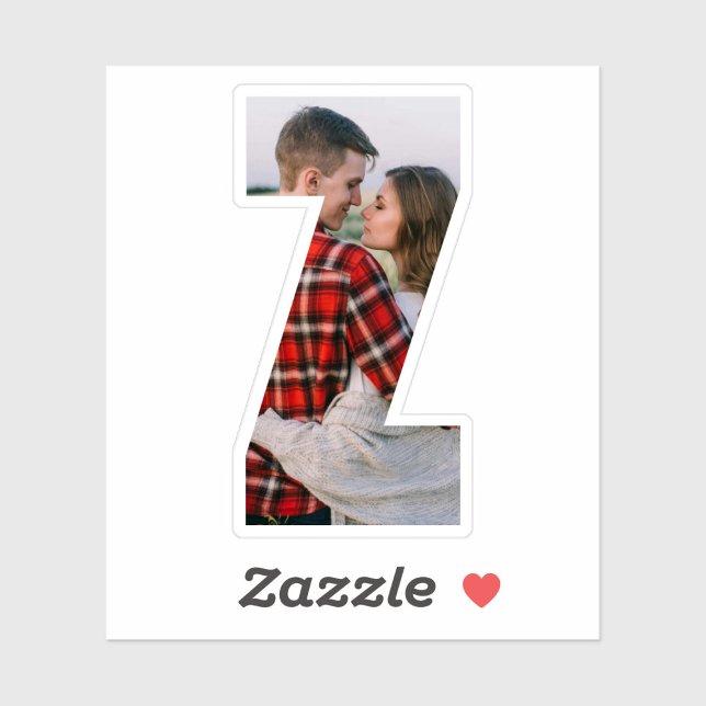 Letter Z Alphabet & Photo Custom-Cut Vinyl Sticker (Von Creator hochgeladen)