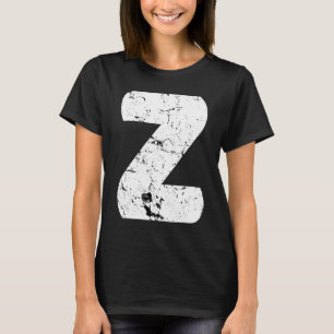 Letter Z Big Hauptstadt Alphabet Monogramm gestört T-Shirt