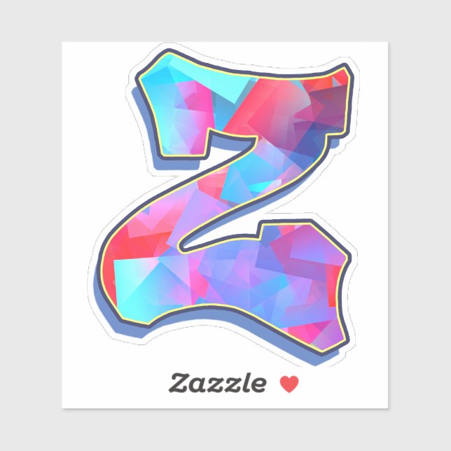 Letter Z_ Graffiti Alphabet Letters Aufkleber (Blatt)