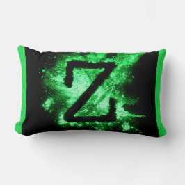 Letter Z Green Hauptstadt Alphabet Lendenkissen